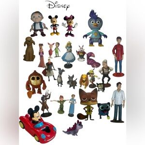 ASSORTED DISNEY FIGURINE BUNDLE ALICE MULAN PIGLET MICKEY MINNIE DISNEY JUNIOR